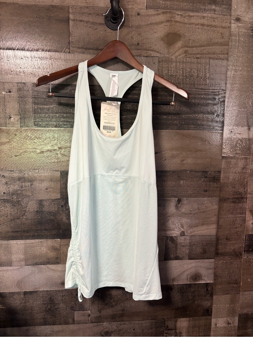 NWT Fabletics Light Blue Racerback Tank - Women's Cashel Curved Cinch Tank XL